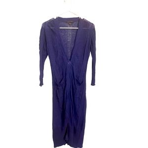 Banana Republic Deep Blue Duster Cardigan - EUC